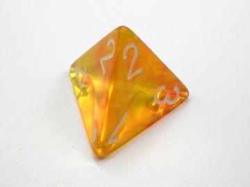 Chessex Borealis Orange w/White 7-Piece Polyhedral Set