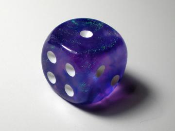 Chessex Borealis Purple w/White 16mm d6