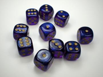 Chessex Borealis Royal Purple w/Gold 16mm d6