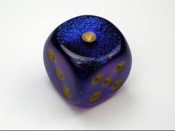 Chessex Borealis Royal Purple w/Gold 16mm d6