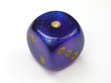 Chessex Borealis Royal Purple w/Gold 16mm d6 Dice