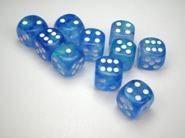 Chessex Borealis Sky Blue w/White 16mm d6