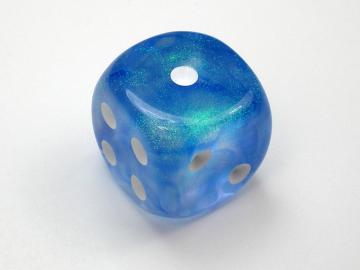 Chessex Borealis Sky Blue w/White 16mm d6