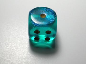 Chessex Borealis Teal w/Gold 16mm d6