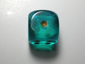 Chessex Borealis Teal w/Gold 16mm d6