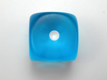 Chessex Borealis Frosted Caribbean Blue w/White 16mm d6