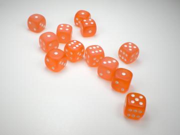 Chessex Borealis Frosted Orange w/White 16mm d6