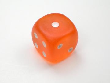 Chessex Borealis Frosted Orange w/White 16mm d6