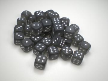 Chessex Borealis Frosted Smoke w/White 12mm d6