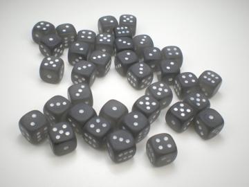 Chessex Borealis Frosted Smoke w/White 12mm d6