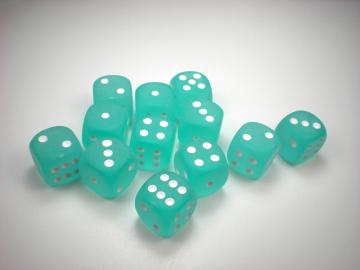 Chessex Borealis Frosted Teal w/White 16mm d6