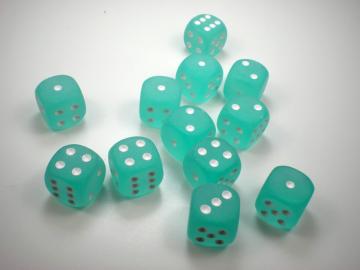 Chessex Borealis Frosted Teal w/White 16mm d6