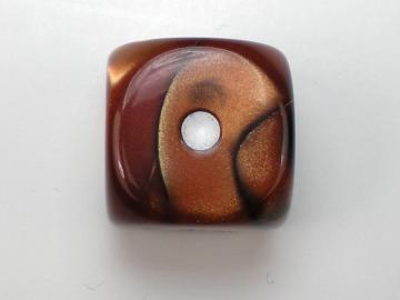 Chessex Gemini Black-Copper w/White 16mm d6 Dice