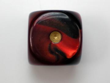Chessex Gemini Black-Red w/Gold 16mm d6 Dice