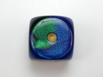 Chessex Gemini Blue-Green w/Gold 16mm d6