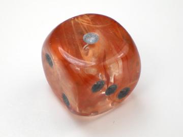 Chessex Leaf Copper w/Steel 16mm d6 Dice