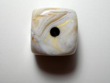 Chessex Marble Ivory w/Black 16mm d6