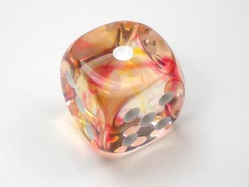 Chessex Nebula Flame w/White 16mm d6 Dice