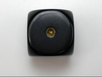 Chessex Opaque Black w/Gold 16mm d6