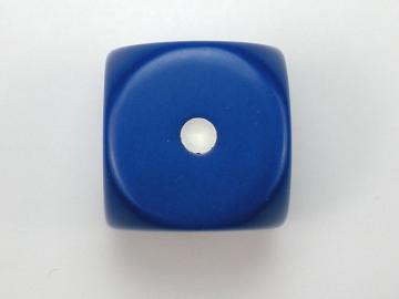 Chessex Opaque Blue w/White 16mm d6 Dice