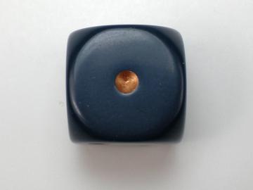 Chessex Opaque Dusty Blue w/Copper 16mm d6 Dice