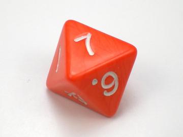 Chessex Opaque Orange w/White 7 Piece Polyhedral Set Dice