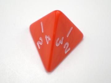 Chessex Opaque Orange w/White 7 Piece Polyhedral Set Dice