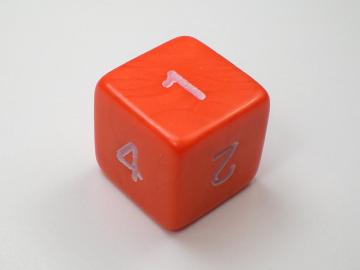 Chessex Opaque Orange w/White 7 Piece Polyhedral Set Dice