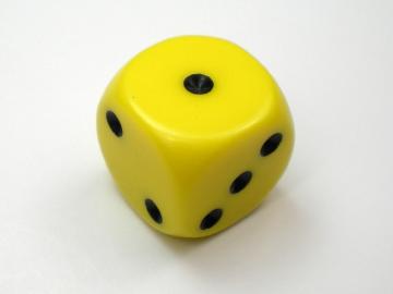 Chessex Opaque Yellow w/Black 16mm d6