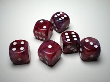 Chessex Phantom Cranberry w/White16mm d6