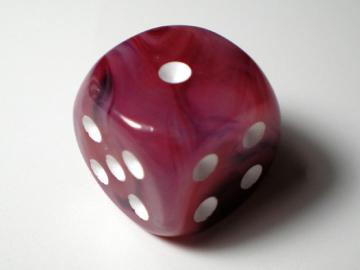 Chessex Phantom Cranberry w/White16mm d6