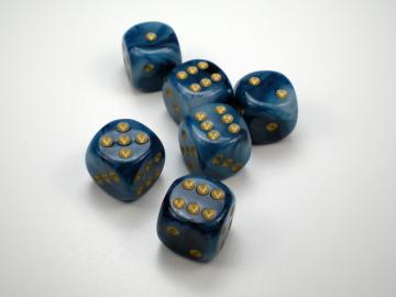 Chessex Phantom Teal w/Gold 16mm d6