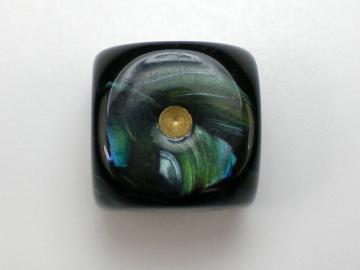 Chessex Scarab Jade w/Gold 16mm d6