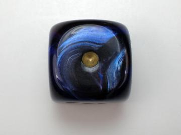 Chessex Scarab Royal Blue w/Gold 16mm d6 Dice