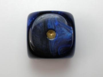 Chessex Scarab Royal Blue w/Gold 16mm d6 Dice