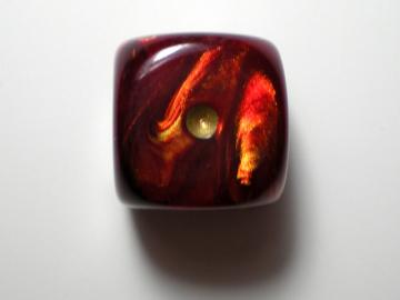 Chessex Scarab Scarlet w/Gold 16mm d6