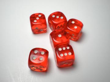 Chessex Translucent Orange w/White 12mm d6