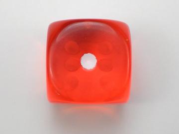 Chessex Translucent Orange w/White 12mm d6 Dice