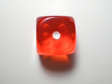 Chessex Translucent Orange w/White 12mm d6