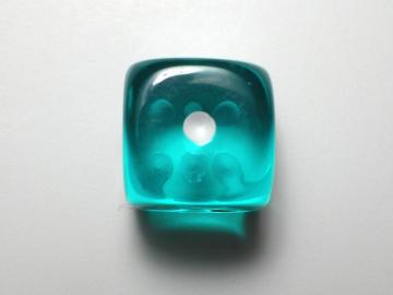 Chessex Translucent Teal w/White 12mm d6