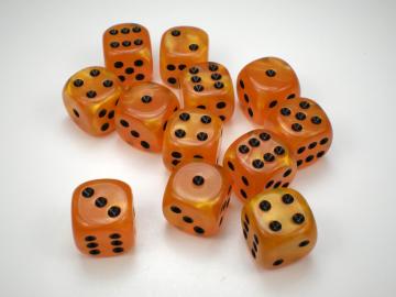 Chessex Velvet Orange w/Black 16mm d6 Dice