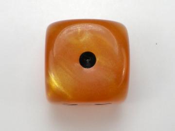 Chessex Velvet Orange w/Black 16mm d6 Dice