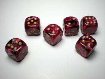 Chessex Vortex Burgundy w/Gold 16mm d6