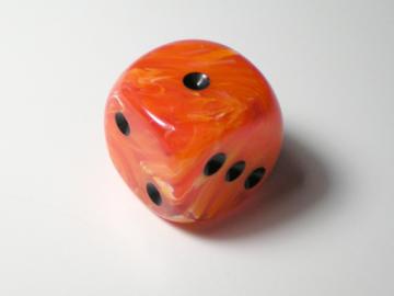 Chessex Vortex Orange w/Black 16mm d6