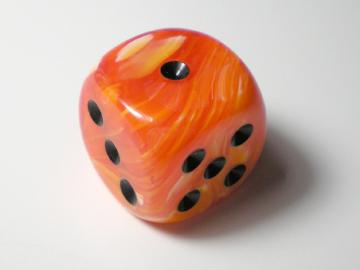 Chessex Vortex Orange w/Black 16mm d6