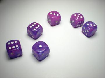 Chessex Wild Purple w/White 16mm d6