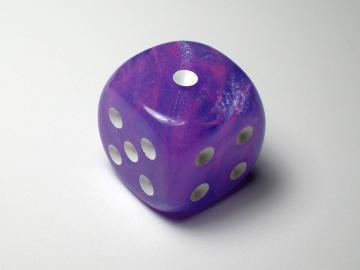 Chessex Wild Purple w/White 16mm d6