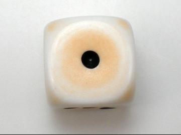 Crystal Caste Porcelain Orange w/Black 16mm d6