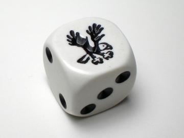 Koplow Games Eagle White w/Black 16mm d6 Dice