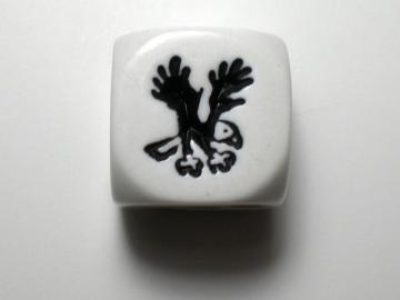 Koplow Games Eagle White w/Black 16mm d6 Dice